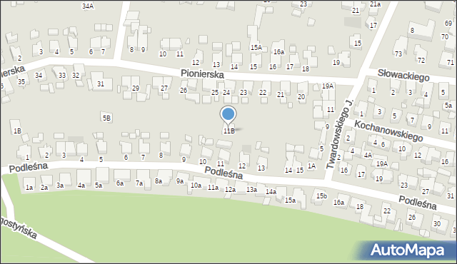 Gostyń, Podleśna, 11B, mapa Gostyń