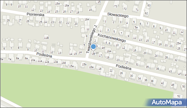 Gostyń, Podleśna, 16, mapa Gostyń