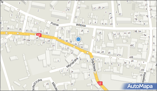 Gostyń, Powstańców Wielkopolskich, 41a, mapa Gostyń