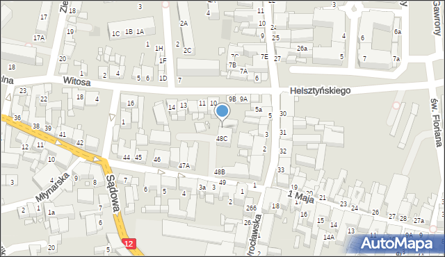Gostyń, Powstańców Wielkopolskich, 48D, mapa Gostyń