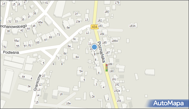 Gostyń, Poznańska, 9, mapa Gostyń