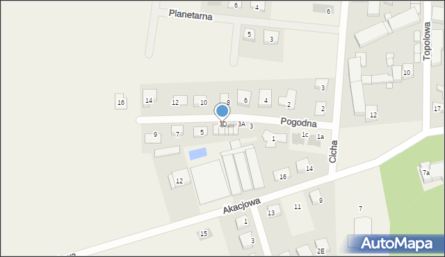 Gowarzewo, Pogodna, 3d, mapa Gowarzewo