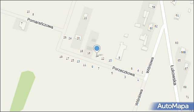 Grabianów, Porzeczkowa, 14, mapa Grabianów