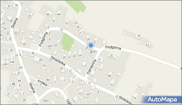 Grabowa, Podgórna, 16, mapa Grabowa