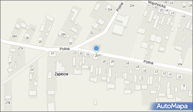 Grabowiec, Polna, 20, mapa Grabowiec