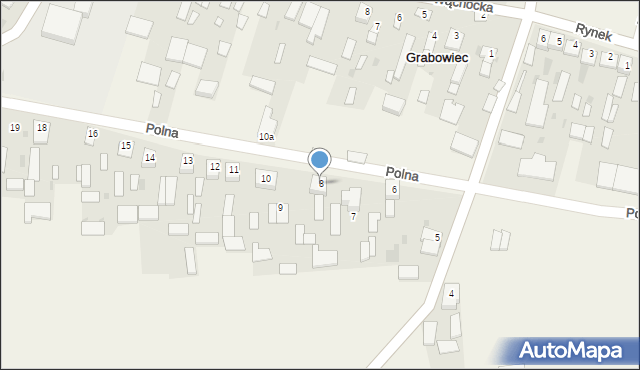 Grabowiec, Polna, 8, mapa Grabowiec