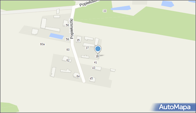 Grabowo, Popiełuszki Jerzego, bł. ks., 39a, mapa Grabowo