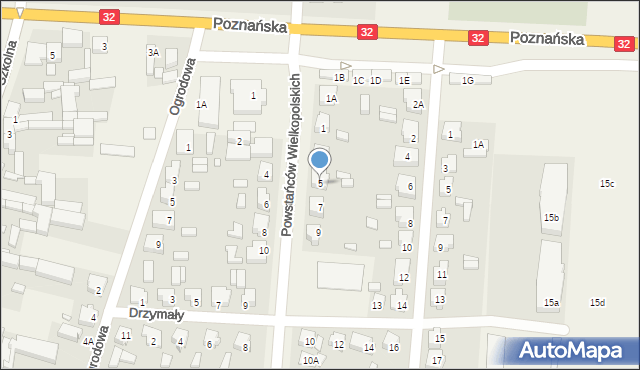 Granowo, Powstańców Wielkopolskich, 5, mapa Granowo