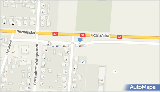 Granowo, Poznańska, 1G, mapa Granowo