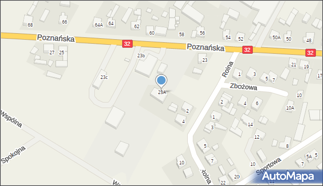 Granowo, Poznańska, 23A, mapa Granowo