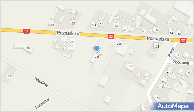 Granowo, Poznańska, 23c, mapa Granowo