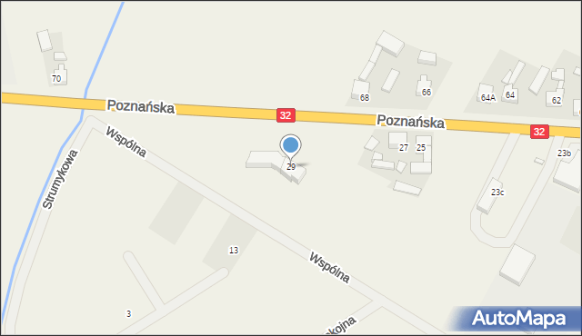 Granowo, Poznańska, 29, mapa Granowo