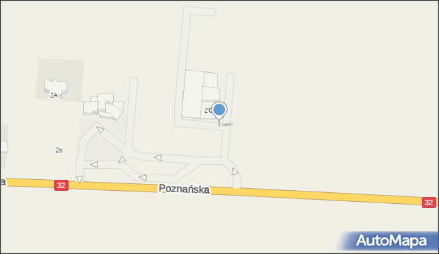 Granowo, Poznańska, 2C, mapa Granowo