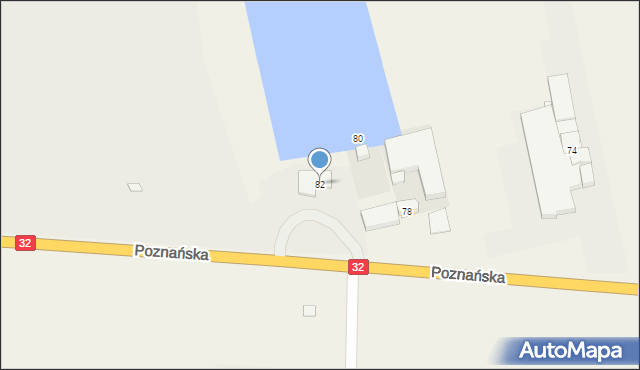 Granowo, Poznańska, 82, mapa Granowo