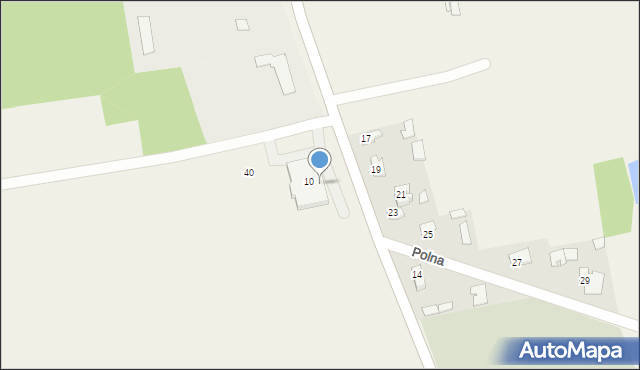 Gródek, Polna, 10a, mapa Gródek