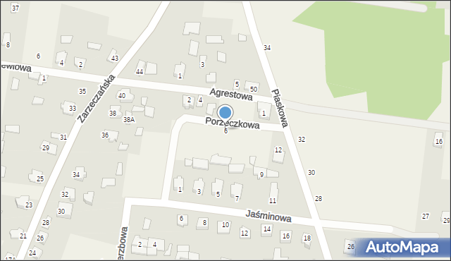 Gródek, Porzeczkowa, 6, mapa Gródek