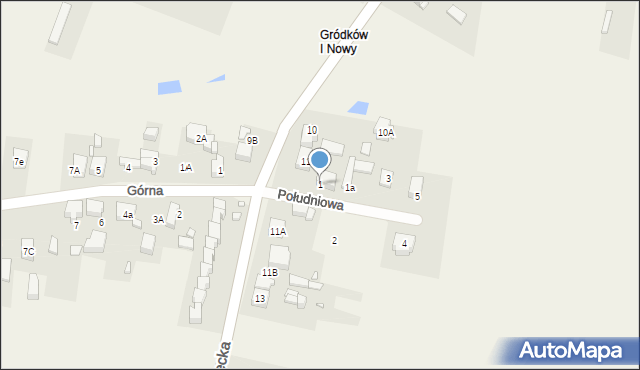 Grodków, Południowa, 1, mapa Grodków