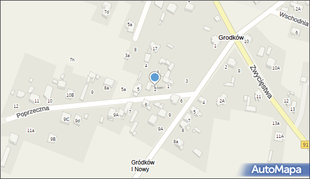 Grodków, Poprzeczna, 2, mapa Grodków