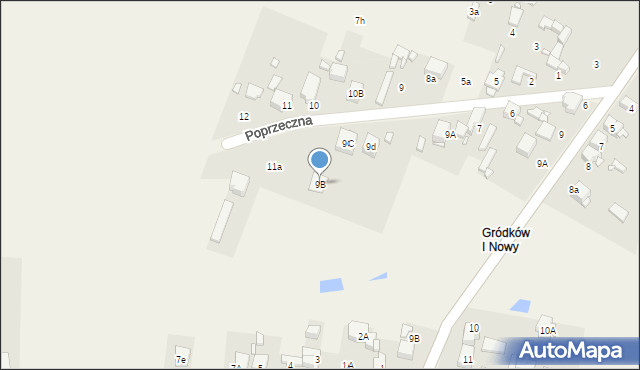 Grodków, Poprzeczna, 9B, mapa Grodków