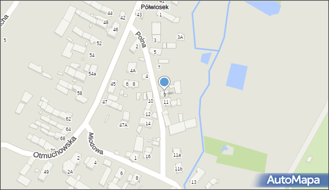 Grodków, Polna, 9, mapa Grodków