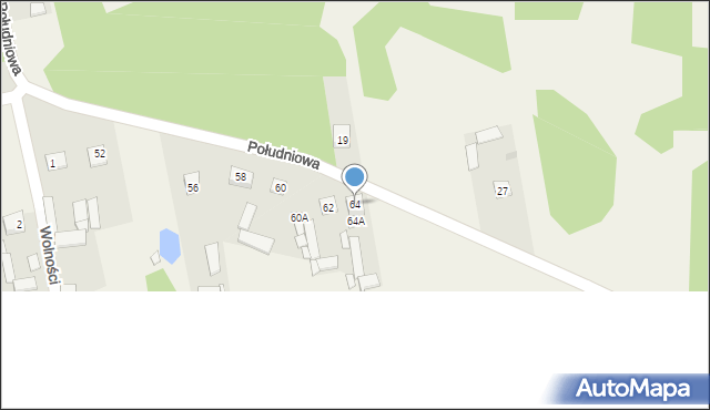 Grodzisk, Południowa, 64, mapa Grodzisk