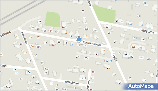 Grodzisk Mazowiecki, Poziomkowa, 5, mapa Grodzisk Mazowiecki