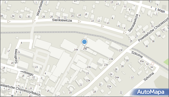 Grodzisk Wielkopolski, Powstańców Chocieszyńskich, 15E, mapa Grodzisk Wielkopolski