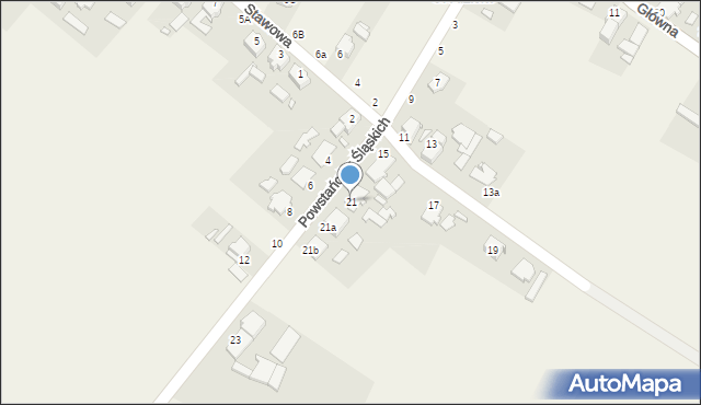 Grodzisko, Powstańców Śląskich, 21, mapa Grodzisko