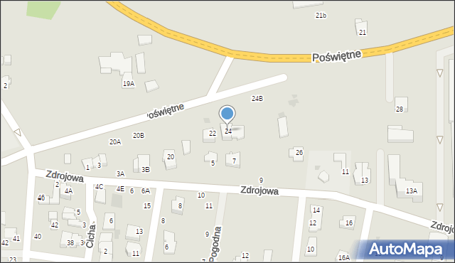 Grójec, Poświętne, 24, mapa Grójec