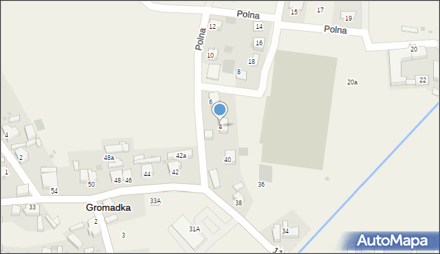 Gromadka, Polna, 4, mapa Gromadka