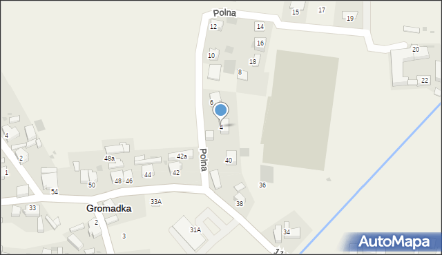 Gromadka, Polna, 4a, mapa Gromadka