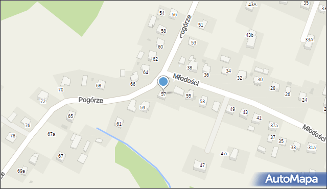 Gromnik, Pogórze, 57, mapa Gromnik