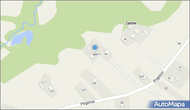 Gromnik, Pogórze, 96A, mapa Gromnik