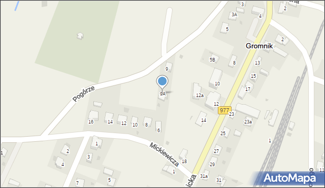 Gromnik, Pogórze, 9A, mapa Gromnik