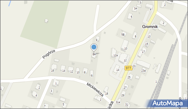 Gromnik, Pogórze, 9A, mapa Gromnik