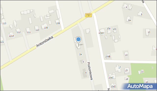 Groszowice, Poziomkowa, 2, mapa Groszowice