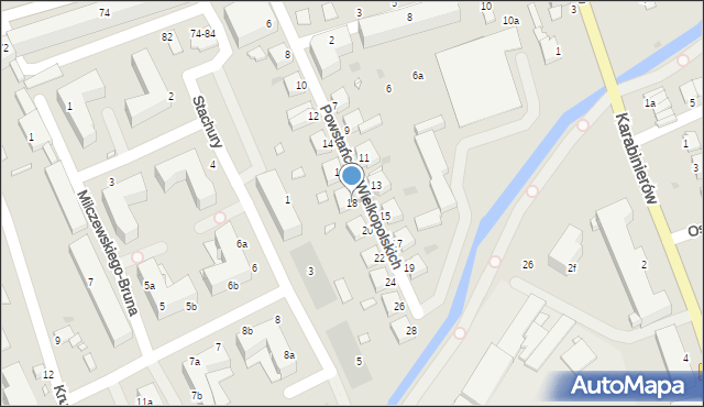 Grudziądz, Powstańców Wielkopolskich, 18, mapa Grudziądza