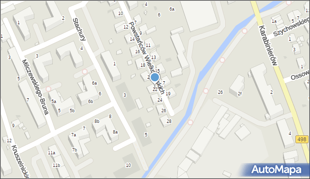 Grudziądz, Powstańców Wielkopolskich, 22, mapa Grudziądza