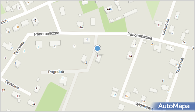 Gryfice, Pogodna, 1, mapa Gryfice