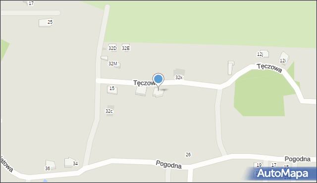 Gryfino, Pogodna, 32E, mapa Gryfino