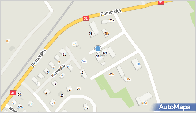 Gryfino, Pomorska, 57a, mapa Gryfino