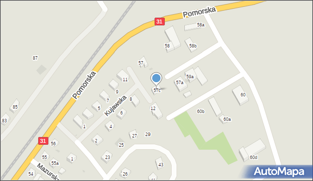 Gryfino, Pomorska, 57c, mapa Gryfino