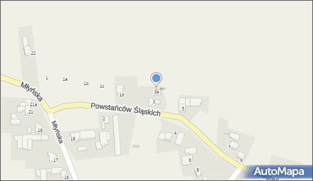 Grzegorzowice, Powstańców Śląskich, 3a, mapa Grzegorzowice