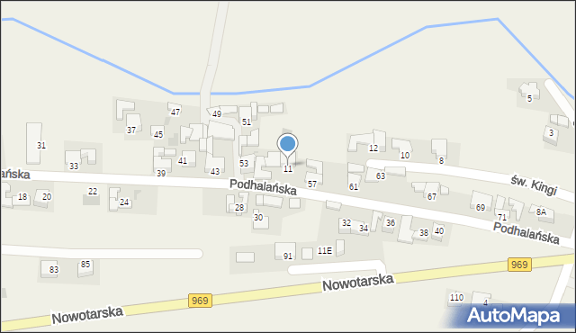 Harklowa, Podhalańska, 55, mapa Harklowa