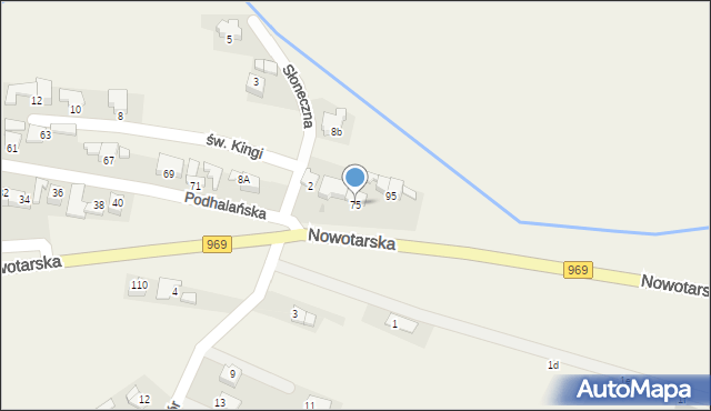 Harklowa, Podhalańska, 75, mapa Harklowa