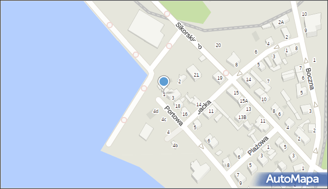 Hel, Portowa, 1, mapa Hel