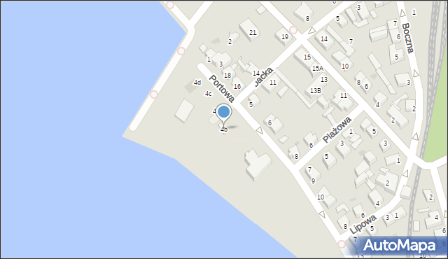 Hel, Portowa, 4b, mapa Hel