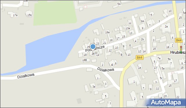 Hrubieszów, Podzamcze, 16, mapa Hrubieszów