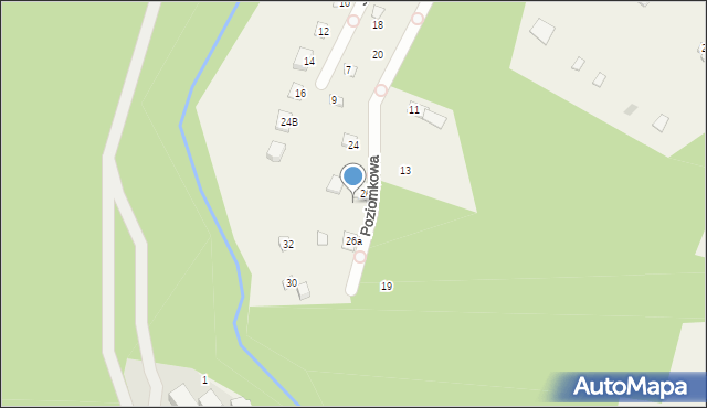 Hutki-Kanki, Poziomkowa, 28, mapa Hutki-Kanki