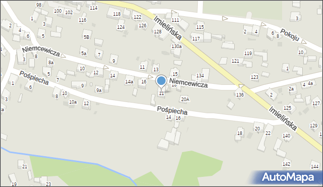 Imielin, Pośpiecha Pawła, ks., 11, mapa Imielin